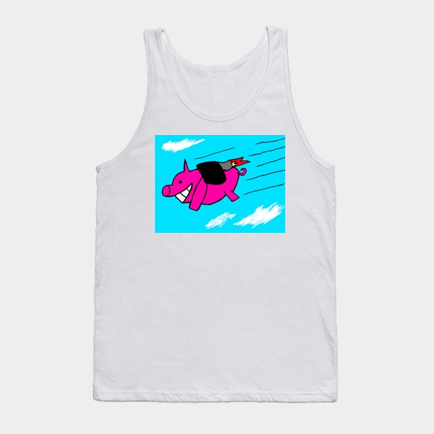 Tactical Snoot /Rocket Pig 2 Tank Top by DMArtwork